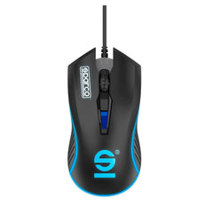 SPARCO -  Kit Gaming 4in1, include tastiera full size a filo con layout USA, Cuffia stereo a filo con luci LED Rainbow, Mouse a filo e luci LED, tappetino [SPARCO COLLECTION]