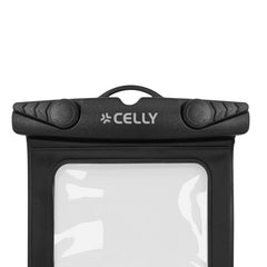 SPLASHBAG26 - Custodia impermeabile per smartphone fino a 7" dimensione display, design trasparente, chiusura ermetica, laccio a collo incluso
