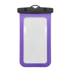 SPLASHBAG26 - Custodia impermeabile per smartphone fino a 7" dimensione display, design trasparente, chiusura ermetica, laccio a collo incluso