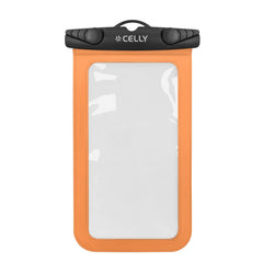 SPLASHBAG26 - Custodia impermeabile per smartphone fino a 7" dimensione display, design trasparente, chiusura ermetica, laccio a collo incluso