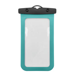 SPLASHBAG26 - Custodia impermeabile per smartphone fino a 7" dimensione display, design trasparente, chiusura ermetica, laccio a collo incluso