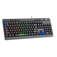 SPARCO - Tastiera a filo USB-A, tasti a membrana, adatta per il gaming, Plus&Play, luci RGB, layout USA STEALTH [SPARCO COLLECTION]