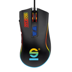 SPARCO - Mouse a filo ergonomico, adatto per il gaming, connessione USB-A, luci RGB, Plug&Play LINE [SPARCO COLLECTION]