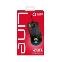 SPARCO - Mouse a filo ergonomico, adatto per il gaming, connessione USB-A, luci RGB, Plug&Play LINE [SPARCO COLLECTION]