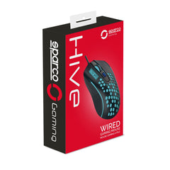 SPARCO - Mouse cablato a filo ergonomico, connessione USB-A, adatta per il gaming, luci Rainbow HIVE [SPARCO COLLECTION]