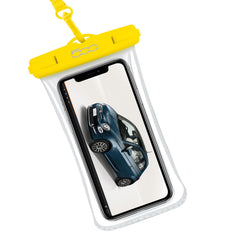 SPROOFBAG500 - Custodia impermeabile compatibile con smartphone fino a 7" dimensione display, certificato IPX8. TPU trasparente morbido, chiusura ermetica [500 COLLECTION]