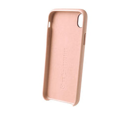 SUPERIOR - Cover in pelle sintetica con copertura tasti in alluminio colorato, colore rosa compatibile con Apple iPhone Xr