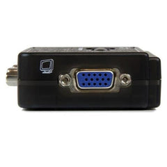 Switch KVM USB 2 porte nero con audio e cavi