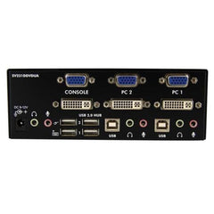 Switch KVM per doppio monitor (DVI+VGA) a 2 porte