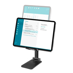 SWMAGICDESK - Supporto da scrivania universale, compatibile con smartphone, struttura richiudibile, braccio estendibile fino a 7" [SMART WORKING]