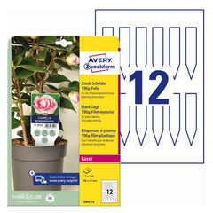 Cartellini ultraresistenti in plastica da 190µ, bordi lisci, formato 100x20mm
