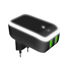 TC2USBLED - 12W 2 USB-A Wall Charger with Night Light [TURBO]