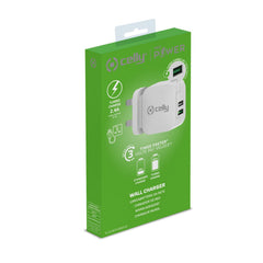 TC2USBTURBO - 17W 2 USB-A Wall Charger UK plug [TURBO]
