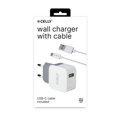 TCUSBTYPEC - 12W USB-A Wall Charger+USB-A to USB-C Cable [TURBO]