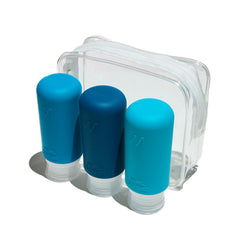 MUITOMAS - Set flaconcini da viaggio blu ottanio