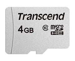 TS4GUSD300S - microSD da 4GB, Classe 10