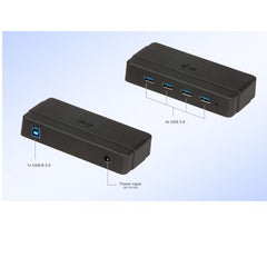 HUB 4 porte USB 3.2 gen. 1 – 5 Gb/s (1x BC1.2) con Alimentatore