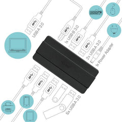 HUB USB-A 3.2 a 7 Porte USB-A 3.2 con alimentatore