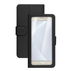 UNICA VIEW - Custodia universale con display a vista, funzione stand compatibile con gli smartphone da 5" a 5.5" dimensione display