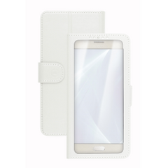 UNICA VIEW - Custodia universale con display a vista, funzione stand compatibile con gli smartphone da 5" a 5.5" dimensione display
