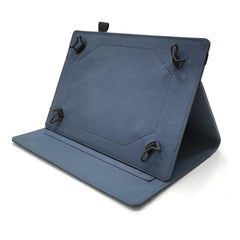 UNIFOLIOTAB11- Custodia universale a libro colore blu funzione stand con banda elastica di chiusura esterna compatibile con i Tablet fino a 11" dimensione display