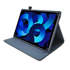UNIFOLIOTAB11- Custodia universale a libro colore blu funzione stand con banda elastica di chiusura esterna compatibile con i Tablet fino a 11" dimensione display