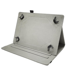 UNIFOLIOTAB11 - Custodia universale a libro colore grigio funzione stand con banda elastica di chiusura esterna compatibile con i Tablet fino a 11" dimensione display