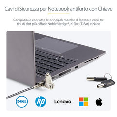 Cavo di sicurezza per computer con chiave master