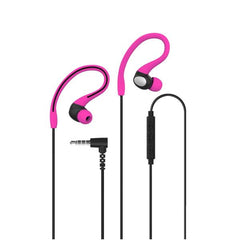 UP700ACT - Auricolare a filo stereo IN-EAR con jack 3,5mm, cavo tondo, remote control e microfono integrato, comodi archetti, lunghezza cavo 1.2 mt, studiato per lo sport
