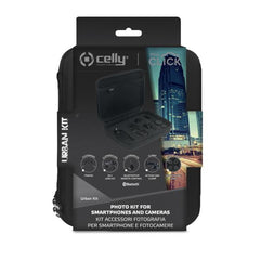 URBANKIT - Kit accessori per smartphone, Mini treppiede con gambe snodabili, dotato di filettatura 1/4", set di 3 lenti fotografiche per la fotocamera smartphone e telecomando