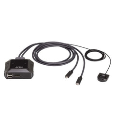 US3312-AT Switch KVM DisplayPort 4K USB-C a 2 porte con selettore di porte remoto