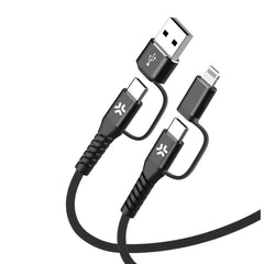 USBC4IN1 - 60W 4in1 USB-C to USB-C Cable + USB-A & Lightning adapters [POWER DELIVERY]