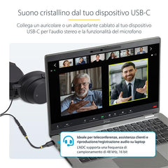 Adattatore Audio da USB-C a Jack 3,5 mm