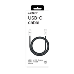 USBCUSBCCOTT - Cavo USB-C a USB-C, lunghezza 1.5 metri, potenza massima 60 Watt, realizzato in tessuto intrecciato [POWER DELIVERY]