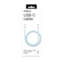 USBCUSBCCOTT - Cavo USB-C a USB-C, lunghezza 1.5 metri, potenza massima 60 Watt, realizzato in tessuto intrecciato [POWER DELIVERY]