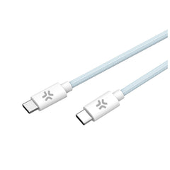 USBCUSBCCOTT - Cavo USB-C a USB-C, lunghezza 1.5 metri, potenza massima 60 Watt, realizzato in tessuto intrecciato [POWER DELIVERY]