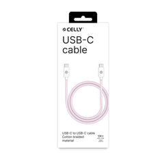 USBCUSBCCOTT - Cavo USB-C a USB-C, lunghezza 1.5 metri, potenza massima 60 Watt, realizzato in tessuto intrecciato [POWER DELIVERY]