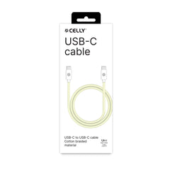 USBCUSBCCOTT - Cavo USB-C a USB-C, lunghezza 1.5 metri, potenza massima 60 Watt, realizzato in tessuto intrecciato [POWER DELIVERY]