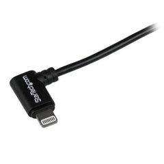 Cavo connettore ad angolo lightning a 8 pin Apple a USB nero da 1 m
