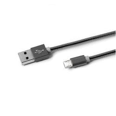 USBMICROSNAKE - Cavo USB-A a Micro Usb, lunghezza 1 metro, rivestito in materiale metallico, potenza massima 12 Watt