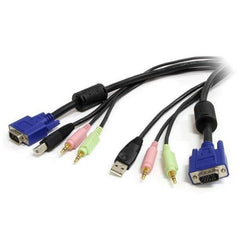 Cavo switch KVM VGA USB 4 in 1 da 1,8 m