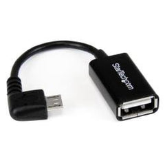 Cavo Adattatore micro USB a USB femmina angolato a destra OTG