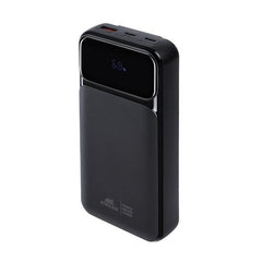 Battery Bank (20000 mAh) 22,5W fast charger con 3 cavi integrati ( di cui type C ed Usb con funzione ricarica ) Nera