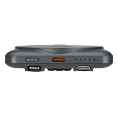 Battery Bank 5.000 mAh Magsafe Qi 15W + Apple Watch charger + Cavi integrati Grigia