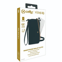 VENERE - Portafoglio universale con chiusura zip, laccio da polso e tracolla removibile inclusi, fissaggio smartphone magnetico compatibile con gli smartphone fino a 6.7"