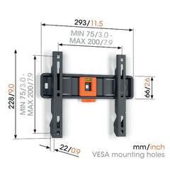 Serie QUICK - TVM 1203 Staffa TV Fisso, per TV da 19 a 50 pollici
