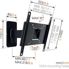 SERIE M - MA2030 girevole, 19"-43"