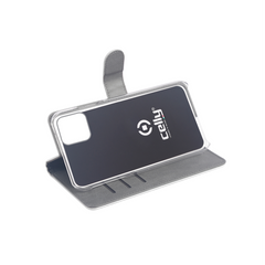 WALLY - Custodia a libro in pelle sintetica con chiusura flap magnetico, slot per carte e funzione stand colore bianco compatibile con Apple iPhone 11