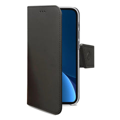 WALLY - Custodia a libro in pelle sintetica con chiusura flap magnetico, slot per carte e funzione stand colore nero compatibile con Xiaomi 12 Pro/ 12 Pro S