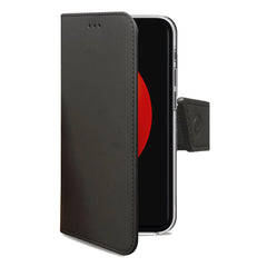 WALLY - Custodia a libro in pelle sintetica con chiusura flap magnetico, slot per carte e funzione stand colore nero compatibile con Xiaomi 12 Ultra
